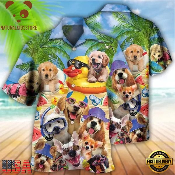 Dog Aloha Hawaii Shirt - Dogs Funny Summer Of Happy Puppies Hawaiian Shirt, Dog Lovers