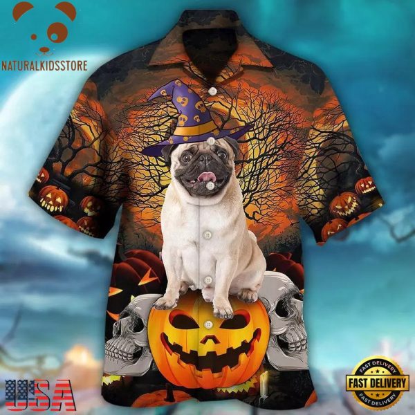 Hawaiian Beach Shirt, Pug Hawaiian Shirt, Halloween Pug My Lovely Dog Aloha Hawaiian Shirt For Summer, Dog Lovers